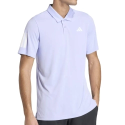 Мужское теннисное поло Adidas Club 3 Stripes - violet tone