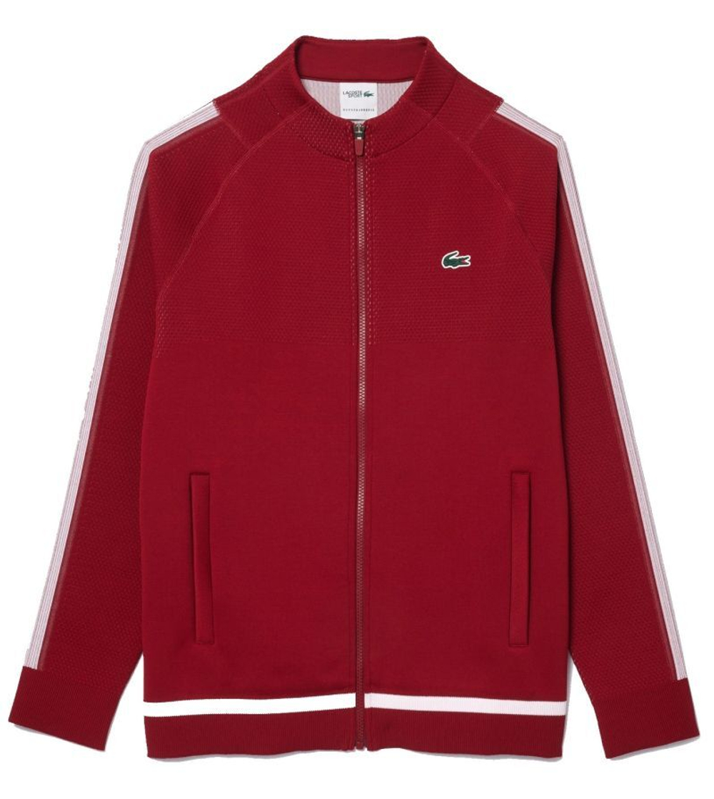Мужская теннисная кофта Lacoste Tennis x Novak Djokovic Sportsuit Jacket - maroon