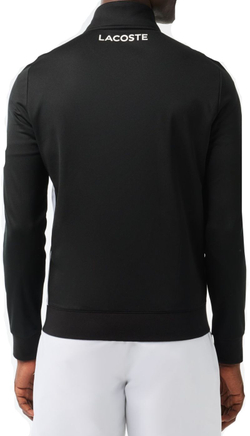 Мужская теннисная кофта Lacoste Tennis Zipped Ripstop Tennis Sweatshirt - черный