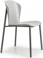 Стул деревянный Scab Design Finn Metal Wood, антрацит, матовый серый бук
