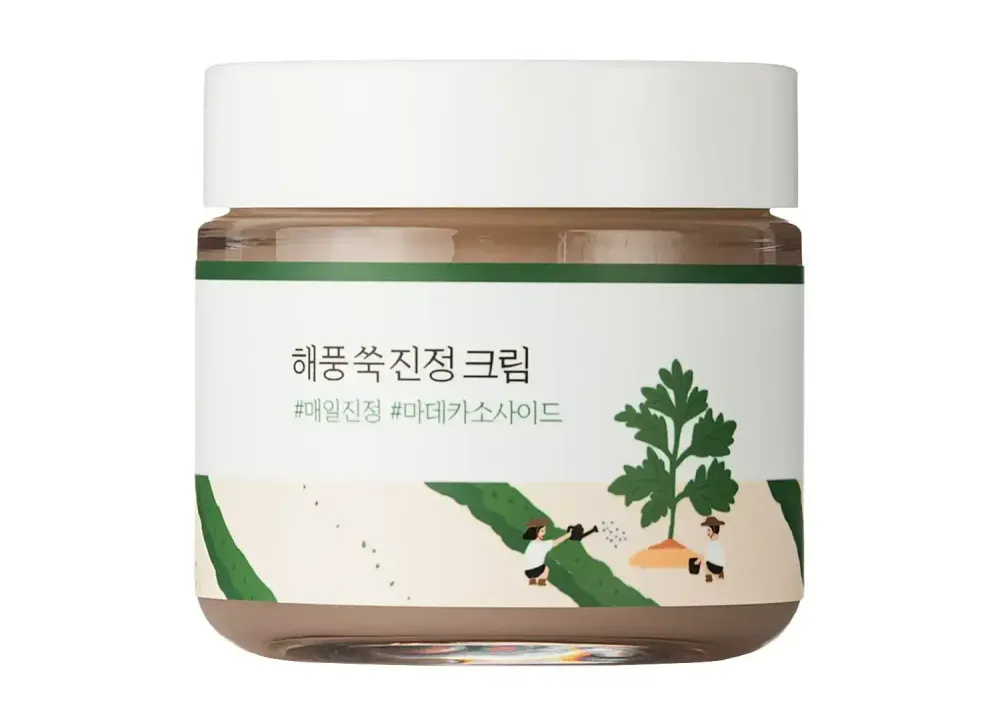 Лёгкий успокаивающий крем с полынью ROUND LAB Mugwort Calming Cream 80мл