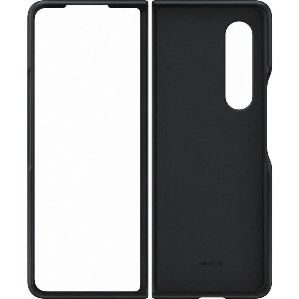 Защитный кожаный чехол для Samsung Galaxy Z Fold 3 (черный) (Из Финляндии)