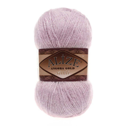 Пряжа Angora Gold Simli, 100 г, 500м, 20%шерcть,75%акрил,5% металлик (цена за 1 шт)
