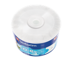 Оптический диск Verbatim CD-R 52x 700MB DataLife Wide Inkjet Printable no ID, Bulk, 50 шт.