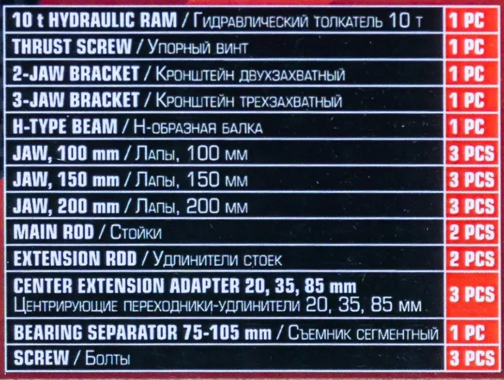 Набор съемников подшипников двух-трехзахватных 25пр. FORCEKRAFT FK-66622