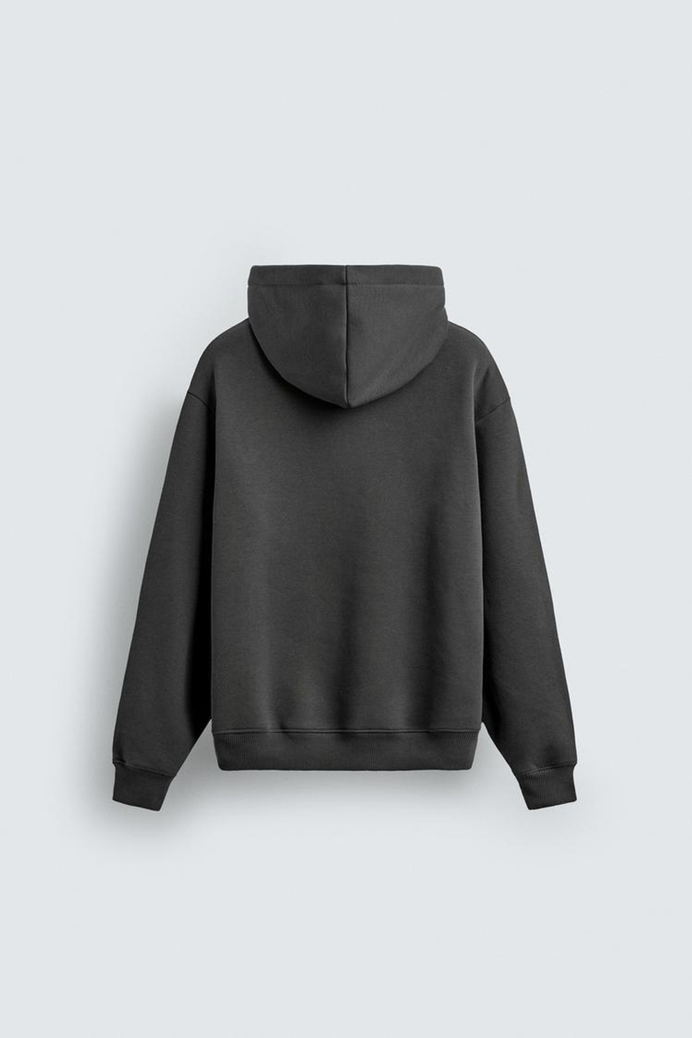 ZARA БАЗОВОЕ ХУДИ HEAVYWEIGHT, ТЕМНЫЙ АНТРАЦИТ