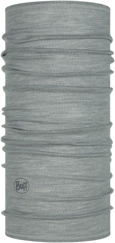 Тонкий шерстяной шарф-труба Buff Wool lightweight Solid Light Grey Фото 1