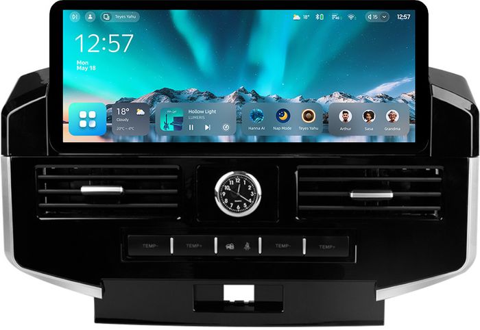 Магнитола для Toyota Land Cruiser 200 2007-2009 (климат на ШГУ) - Teyes CC4 монитор 12.3" 2K QLED + рамка LUX, Android 14, Быстрейшая, Snapdragon 680, DSP, CarPlay, 4G SIM-слот