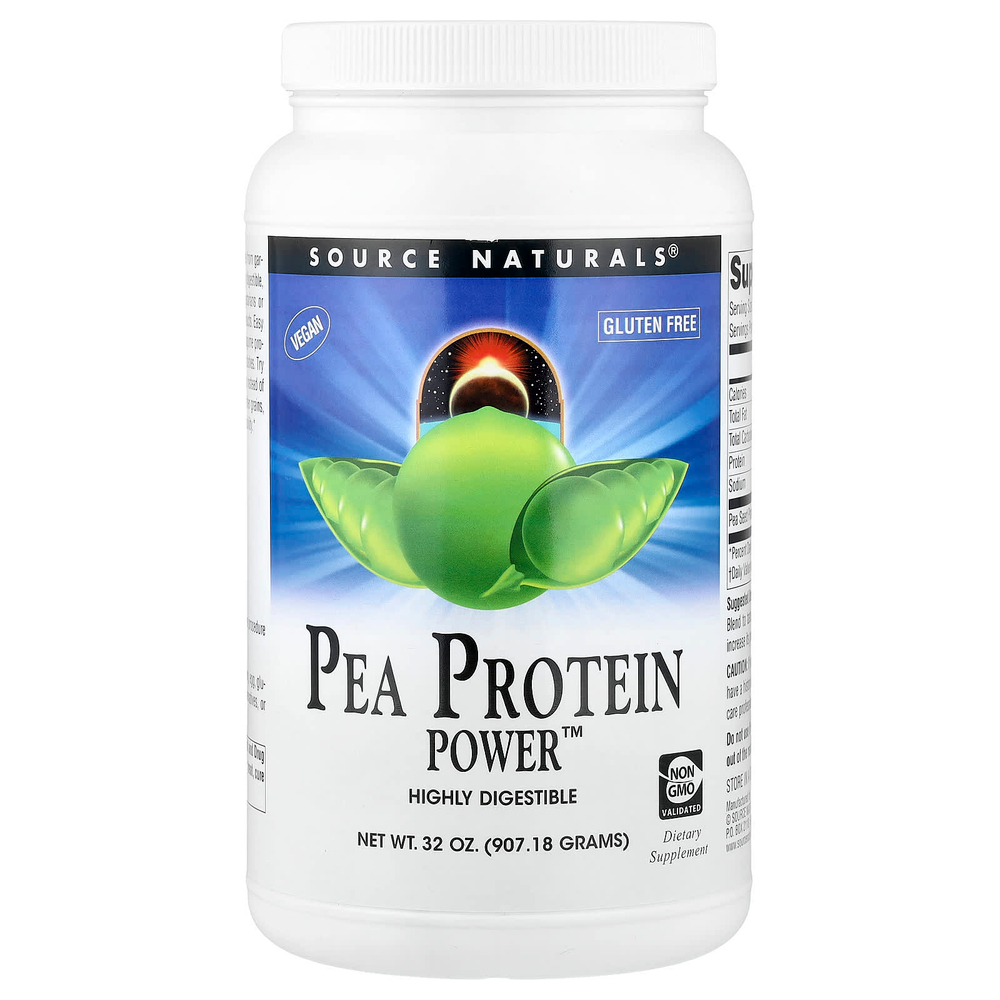 Source Naturals, Pea Protein Power™, гороховый протеин, 907,18 г (32 унции)