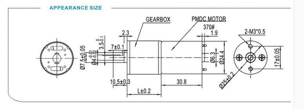 Мотор-редуктор GA25Y370/3V/37