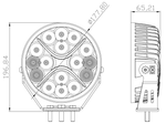 Светодиодная фара комбинированного света РИФ 178 мм 80W LED
