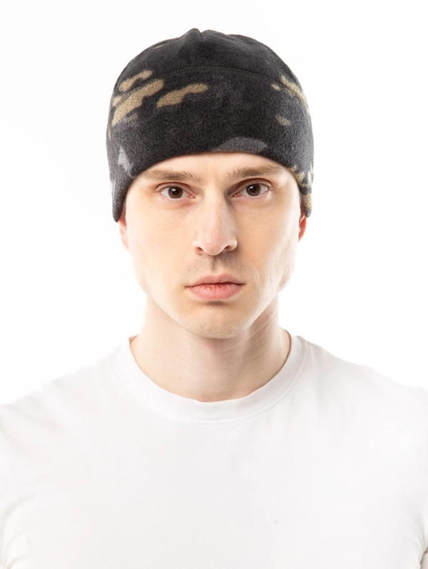 Шапка флисовая утепленная BLACK MULTICAM