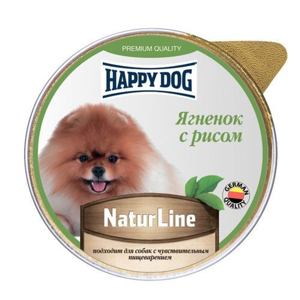 Паштет Happy Dog Nature Line для маленьких собак ягненок с рисом 125 г