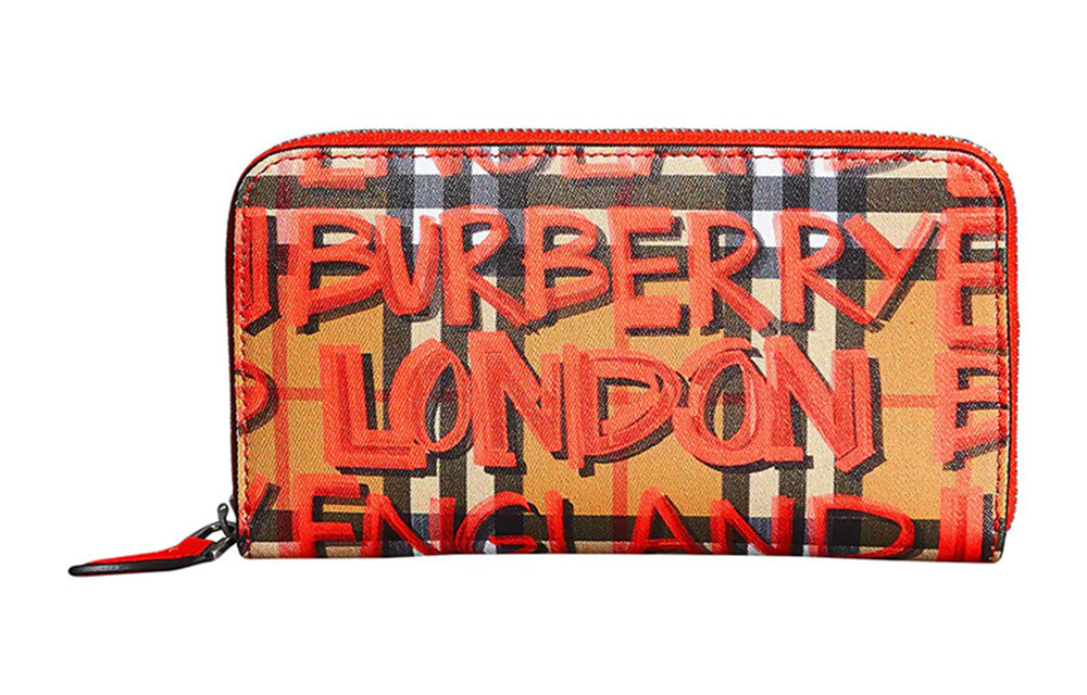 Burberry Calfskin Card Holder, Wallet Women"s Red
