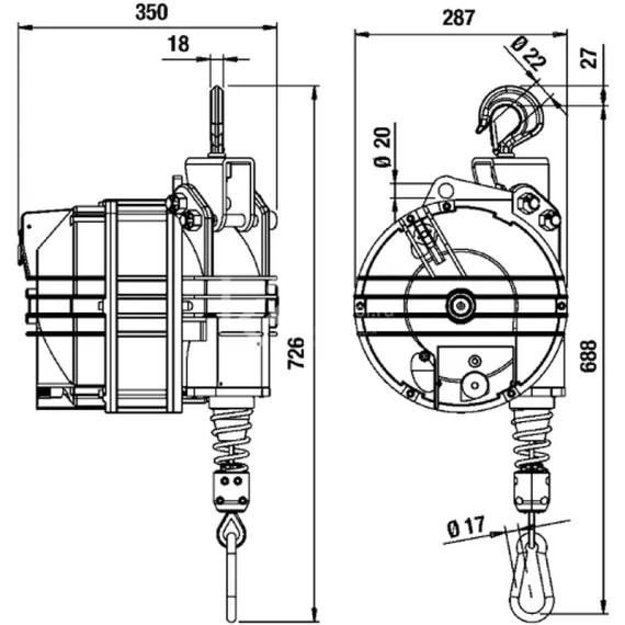 Балансир пружинный Tecna 9455