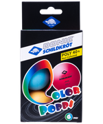 Мяч для настольного тенниса Colour Popps Poly, 6 шт.