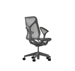 Кресло Herman Miller Cosm, средняя спинка, цвет Carbon, подлокотники «лепестки» (Leaf)