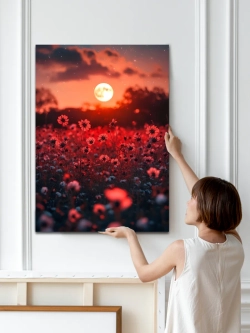 Картина Алое ослепление на стену 50x70см 1шт.