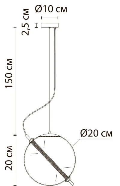 Подвесной светильник Arte Lamp HOLLY A3220SP-1PB, 1хLED