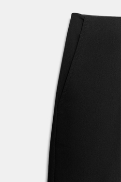 ZARA БРЮКИ С ВЫСОКОЙ ПОСАДКОЙ И СКЛАДКАМИ — ZW COLLECTION, ЧЕРНЫЙ