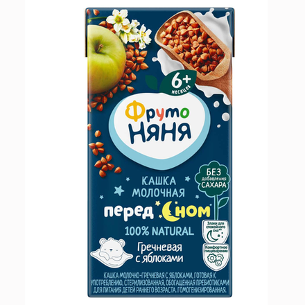 Каша молочная Фруто Няня гречневая с яблоками 0,2 л