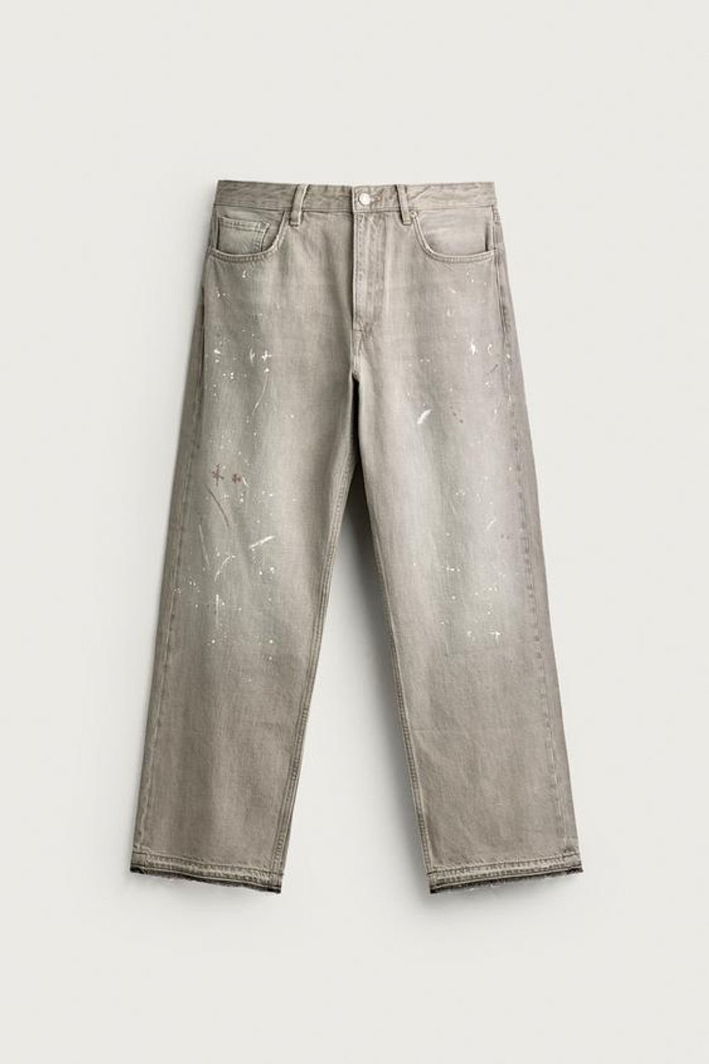 ZARA ДЖИНСЫ LOOSE FIT, СЕРЫЙ
