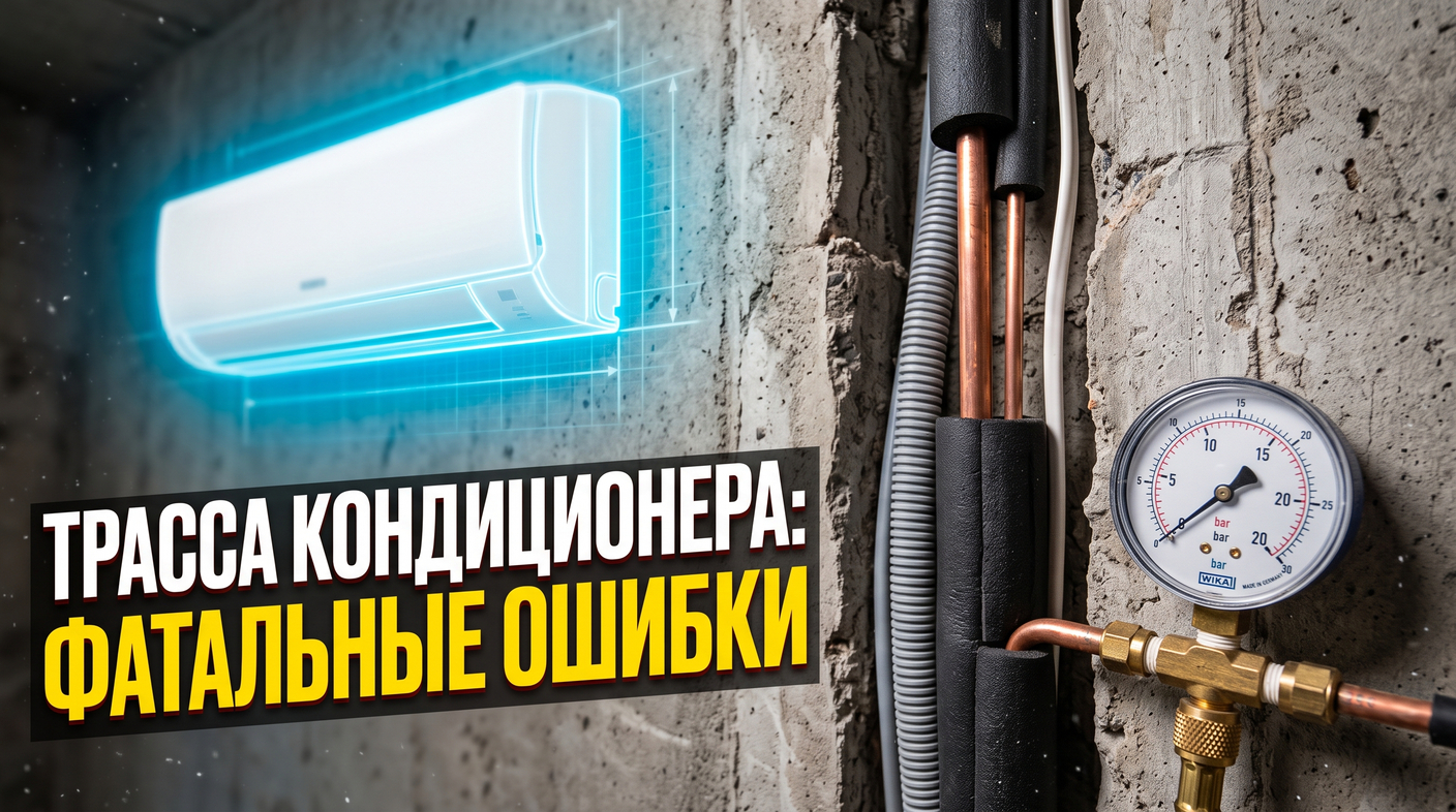 Закладка трассы кондиционера на этапе ремонта: 3 фатальные ошибки чернового монтажа