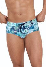Синие плавки с принтом Cassiel Swimsuit Brief (Размер: S) (Цвет: синий)