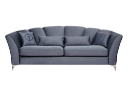 Диван треxместный 95x100x250см Garda Decor Annette велюровый бирюзовый