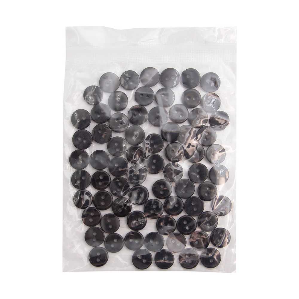 Пуговицы 2 прокола 18L=11 мм, (Black (черный)), CX-K-25, 144 шт