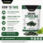 Probase Nutrition, Таблетки из органической спирулины, 12,8 унции