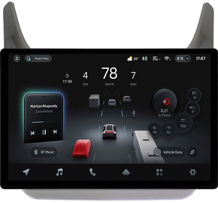 Магнитола для Chevrolet Cobalt 2011+, Ravon R4 (рамка серый глянец) - Teyes CC4-PRO монитор 13" 2K QLED на Android 13, Быстрейшая, Snapdragon 778G, ИИ, CarPlay, DSP, 4G SIM-слот