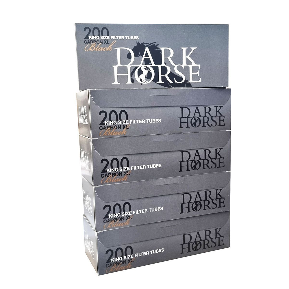 Комплект гильзы для сигарет "Dark Horse" Extra Long Carbon Black 24mm 5x200шт.