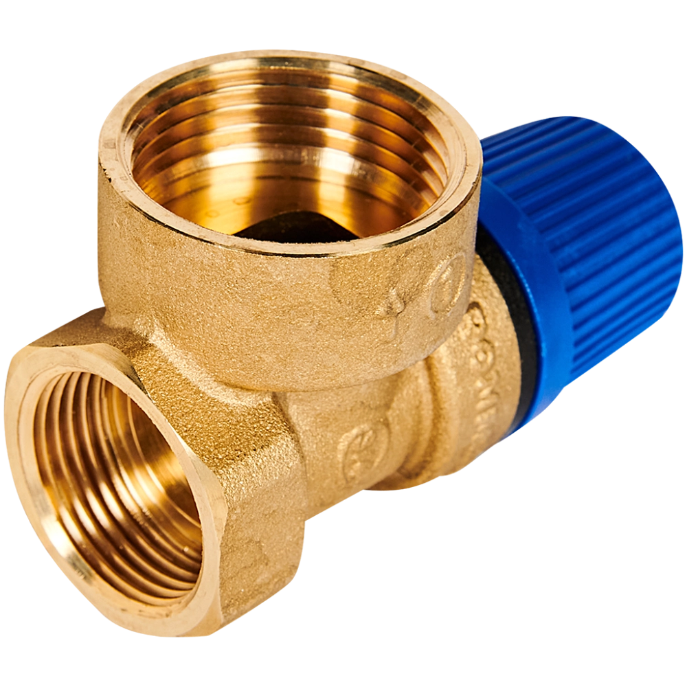 Клапан предохранительный ROMMER - 3/4", сброс 1" (ВР/ВР, Tmax 110°C, 10 бар)