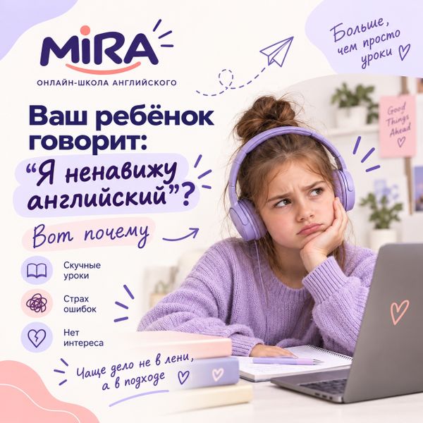 Ваш ребёнок говорит: «Я ненавижу английский»? Возможно, дело совсем не в языке 💜