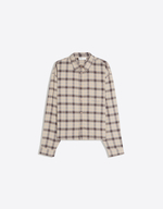 Мужская клетчатая рубашка с длинным рукавом - BERSHKA