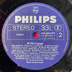 Винтажная виниловая пластинка LP Peter Covent Band 56 Hits A Gogo (Germany 1968)