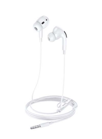Гарнитура HOCO M1 Pro, вакуумные, разъем Lightning, BT5.0 микрофон, кабель 1.2 м White