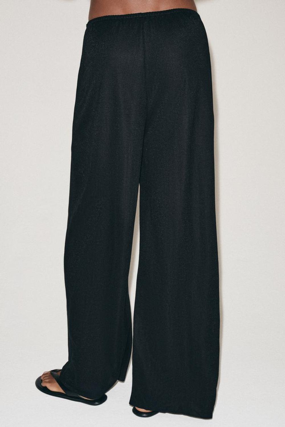 ZARA БРЮКИ ПРЯМОГО КРОЯ, ЧЕРНЫЙ