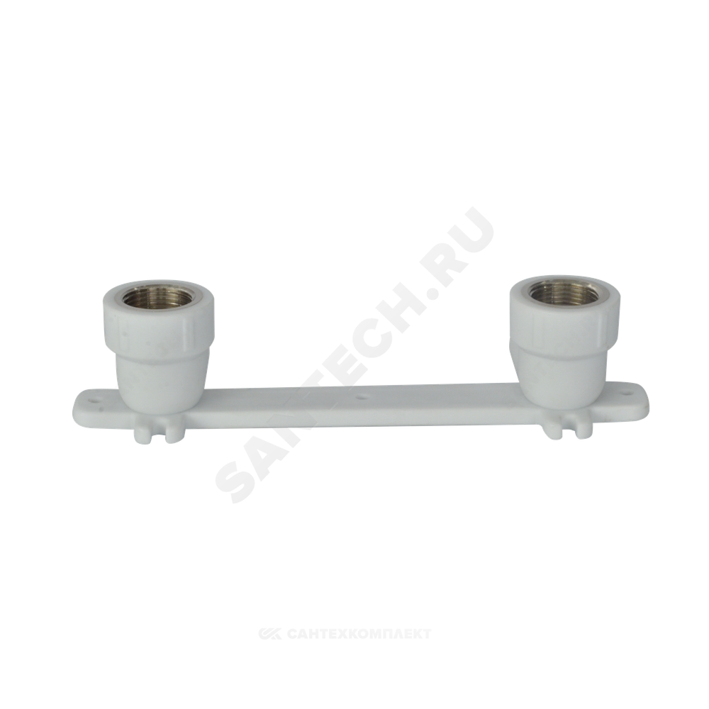 Планка монтажная PP-R белая Дн 25х1/2" ВР под смеситель с водорозетками PRO VALFEX 10124025-PRO