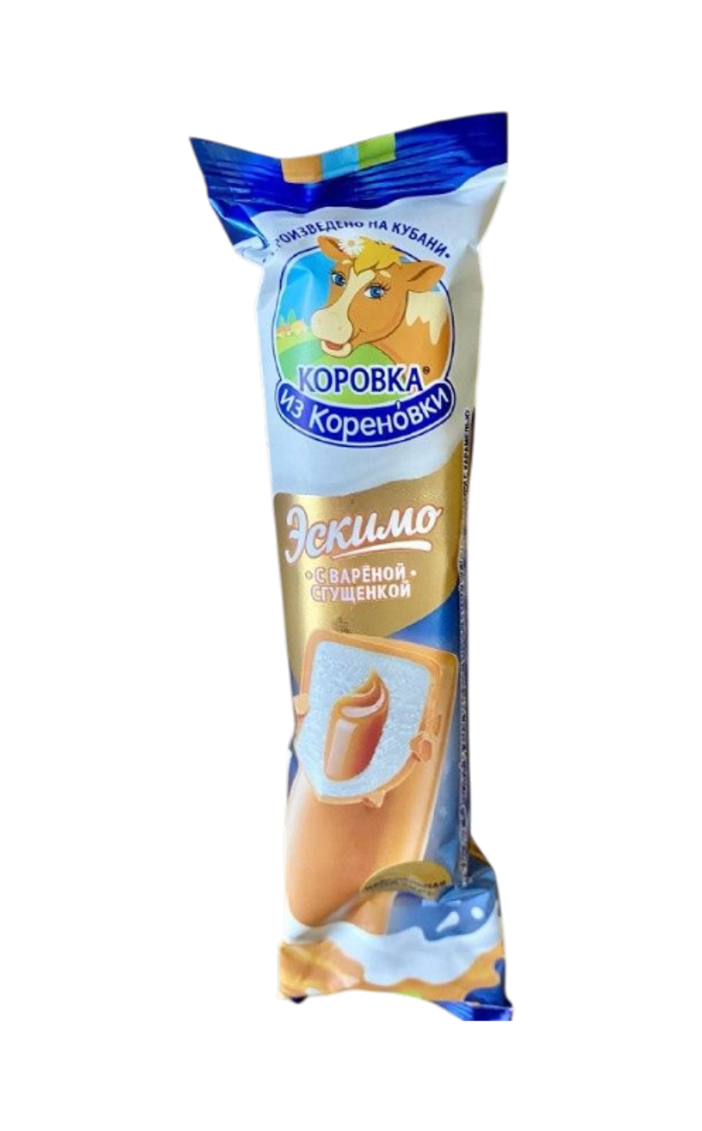 Мороженое Кореновка Пломбир эскимо с варенкой круглое в шок.глаз. 70г