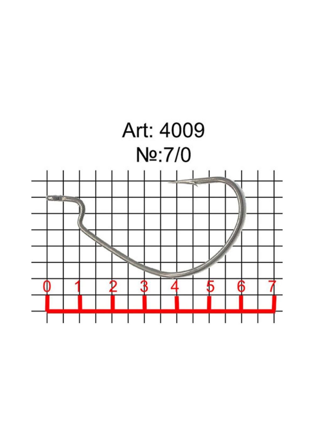 Крючок рыболовный Fish Crystal (офсет) MAGNA WORM 4009 №6/0 (5 упаковок)