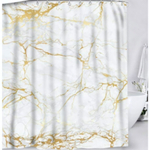 Штора для ванной комнаты ZALEL 180*200 полиэстер с утяжелителем Marble YT-Marble22