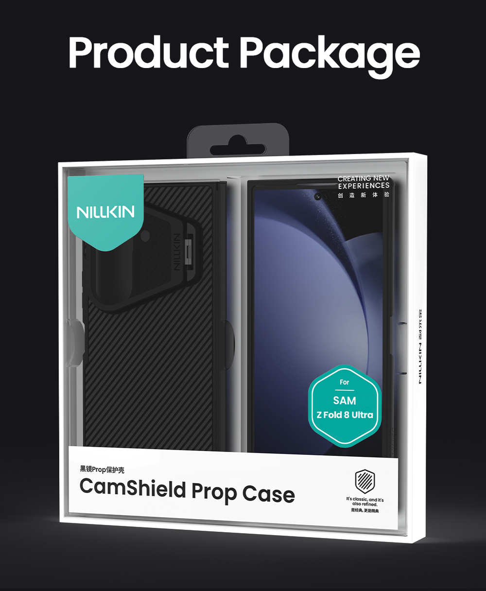Чехол черный с MagSafe для смартфона Samsung Galaxy Z Fold 8 Ultra, серия CamShield Prop Magnetic (версия с прозрачной крышкой объектива) от Nillkin