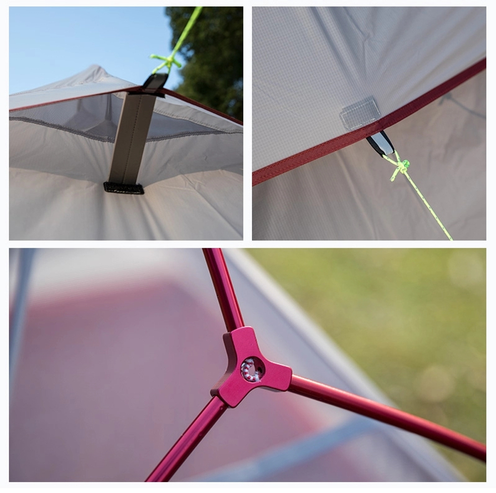 Палатка Naturehike Cloud Up 2-местная, алюминиевый каркас, зеленая-белая , артикул NH17T001-T-TBGR