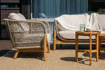 Диванная группа из тика Joygarden ТАЛАРА со столами АСПЕН, Natural Teak, бежевый