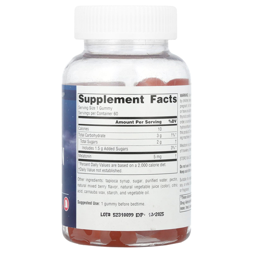 Source Naturals, Sleep Science®, жевательные мармеладки с мелатонином, ягодное ассорти, 5 мг, 60 жевательных таблеток