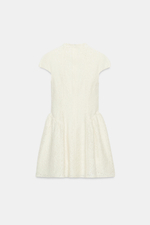 КОРОТКОЕ КРУЖЕВНОЕ ПЛАТЬЕ С КОНТРАСТНЫМИ ПУГОВИЦАМИ — ZARA