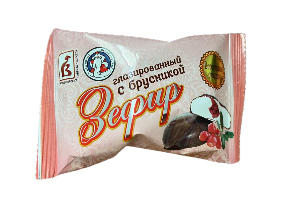 Зефир в шоколаде "Брусника" 30гр.