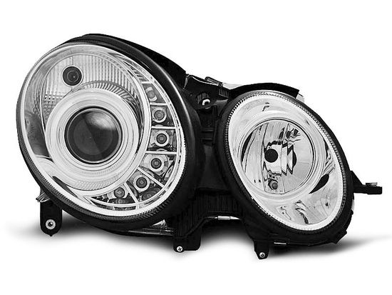 Передние фары daylight chrome для Mercedes E W211